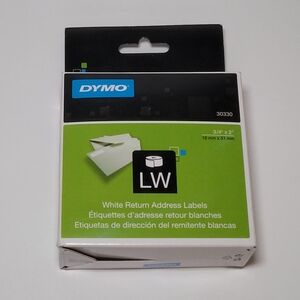 DYMO LabelWriter Return Address Labels 3/4" x 2" White 500 Labels/Roll 30330 NEW